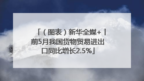 （图表）新华全媒+丨前5月我国货物贸易进出口同比增长2.5%